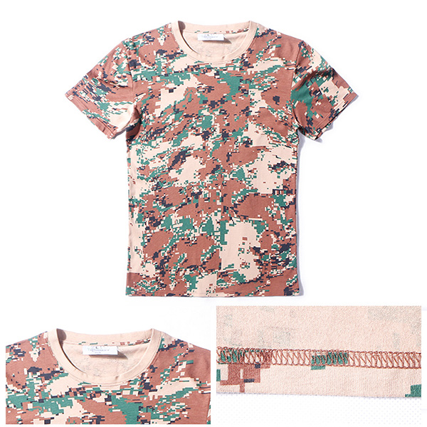 強い筋肉100%の綿のためのヨルダンの陸上部隊の戦術的なTシャツの広い袖口