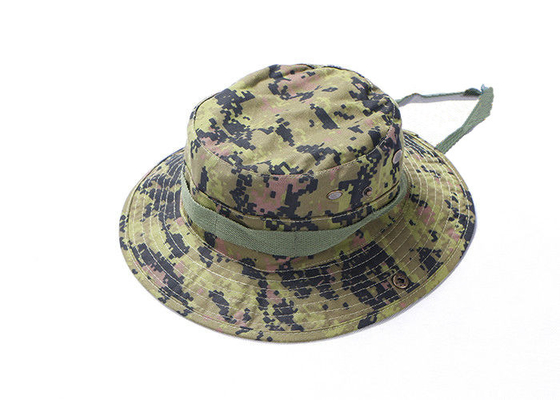 中国 デジタル緑の軍隊の戦術的な帽子、Ripstop Multicam Boonieの帽子の調節可能なひも 工場