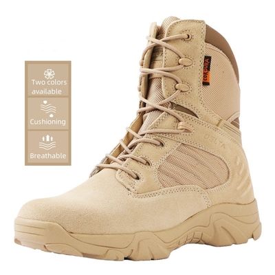 Delta Boots Military Combat Desert Boots Khaki Black Two-ply cowhide