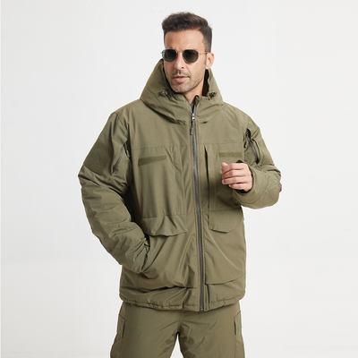 Thermal Insulated Garment Green CP FG Hand Wash Zipper Long Sleeve For Winter Outdoors