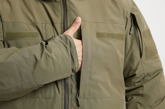 Thermal Insulated Garment Green CP FG Hand Wash Zipper Long Sleeve For Winter Outdoors