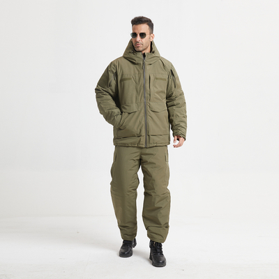 Winter Military Coat For Men And Women Regular Fit Green Zippered Long Sleeve Cotton Lined Jacket