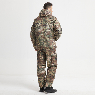 Camouflage Military Winter Coat Cotton Lined Stand Collar Jacket for Winter Occasions