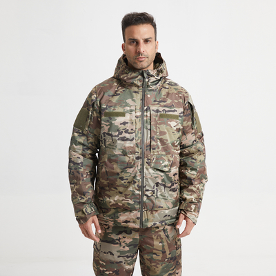 Camouflage Military Winter Coat Cotton Lined Stand Collar Jacket for Winter Occasions