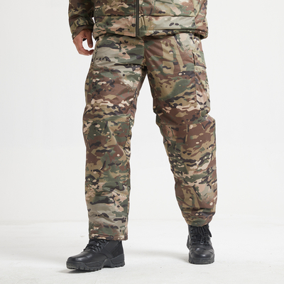 Camouflage Military Winter Coat Cotton Lined Stand Collar Jacket for Winter Occasions